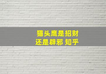 猫头鹰是招财还是辟邪 知乎